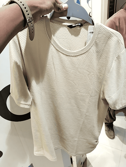 light beige fancy fabric tshirt - 21230180 - Very Small Image - 1