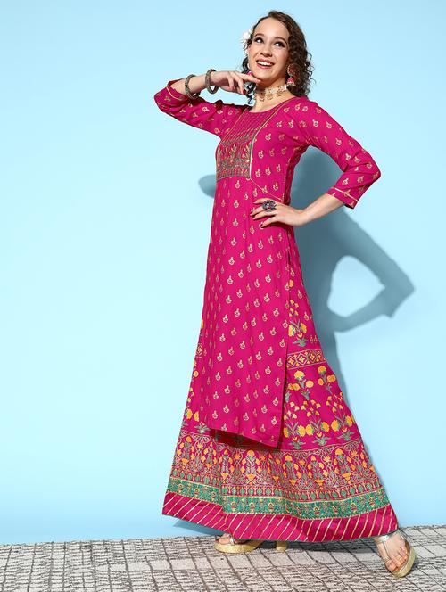women kurta skirt set with dupatta - 21230496 - Very Small Image - 1