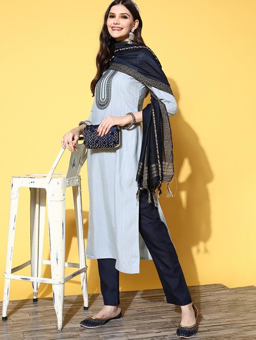 women kurta pant set with dupatta - 21230579 - Very Small Image - 1
