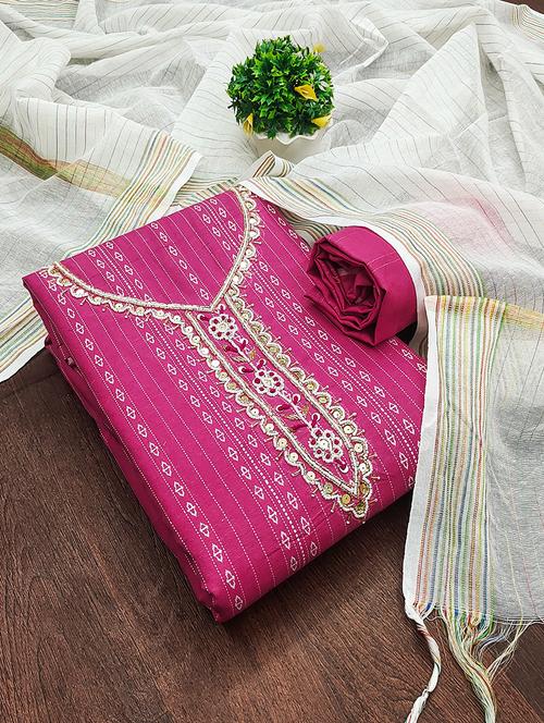 women pink unstitched suit - 21230882 - Very Small Image - 1
