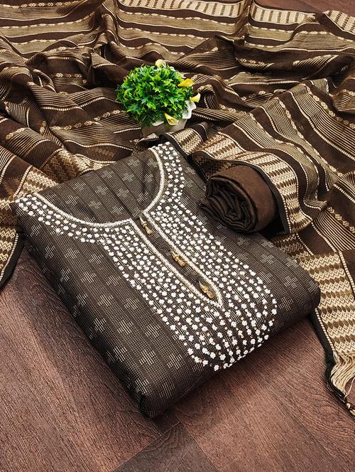 brown unstitched suit - 21230905 - Very Small Image - 1