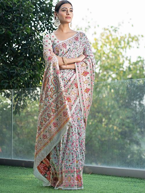 women self design bordered saree - 21231005 - Very Small Image - 1