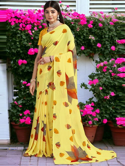 women printed saree - 21231040 - Very Small Image - 1