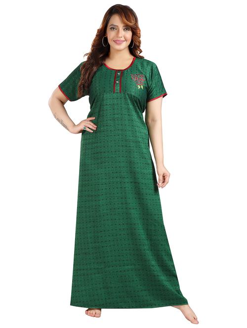 women printed cotton nighty - 21231634 - Very Small Image - 1