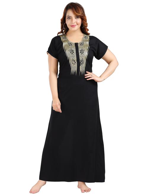 women placement print viscose nighty - 21231646 - Very Small Image - 1