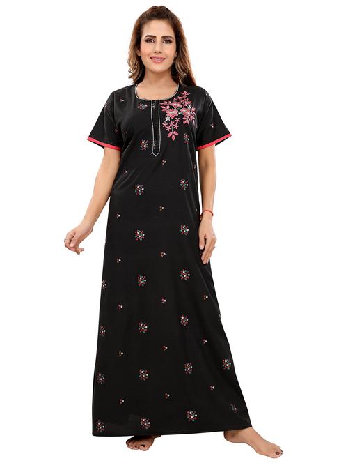women floral cotton nighty - 21231658 - Very Small Image - 1