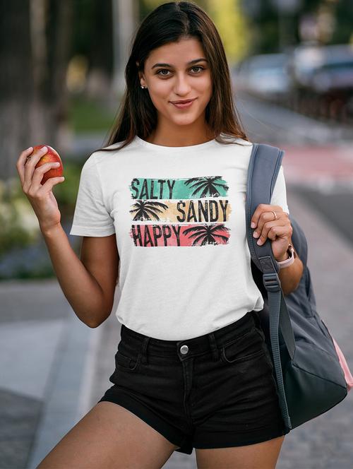 women front print short sleeves t-shirt - 21231854 - Very Small Image - 1