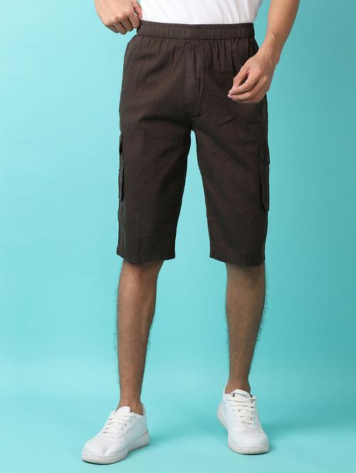 olive twill shorts - 21233335 - Very Small Image - 1