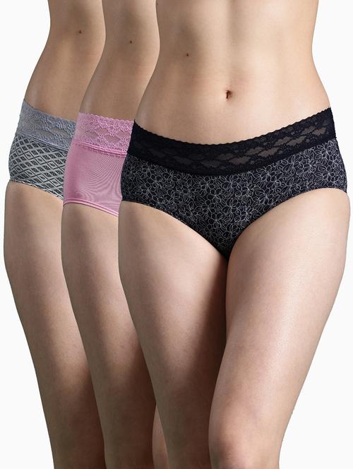 pack of 3 multi colored modal regular panty - 21234342 - Very Small Image - 1