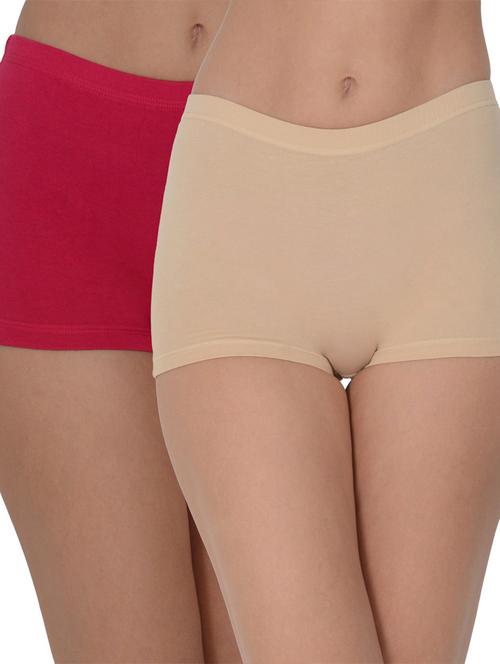 women solid pack of 2 boy shorts - 21234392 - Very Small Image - 1