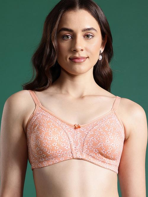 women printed orange t-shirt bra - 21234634 - Very Small Image - 1