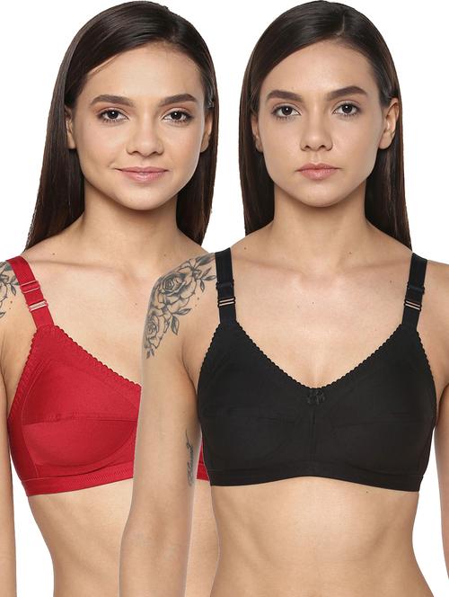 set of 2 multi colored cotton blend t-shirt bra - 21234695 - Very Small Image - 1