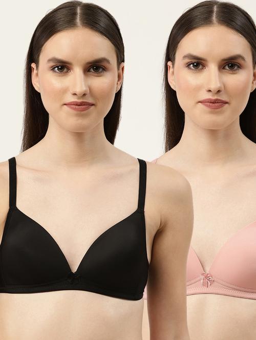 women solid pack of 2 plunge bra - 21234717 - Very Small Image - 1