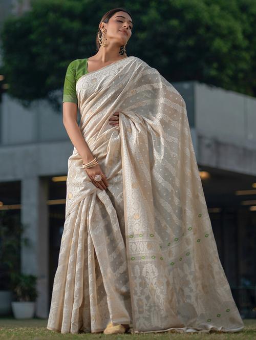 women self design handloom saree - 21237492 - Very Small Image - 1