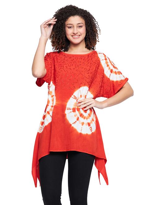 women tie & dye asymmetric top - 21237564 - Very Small Image - 1