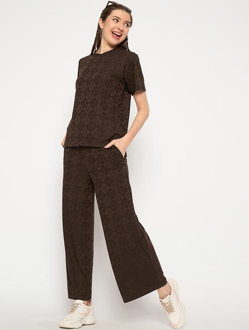 women round neck self-designed nightwear set - 21239411 - Very Small Image - 1