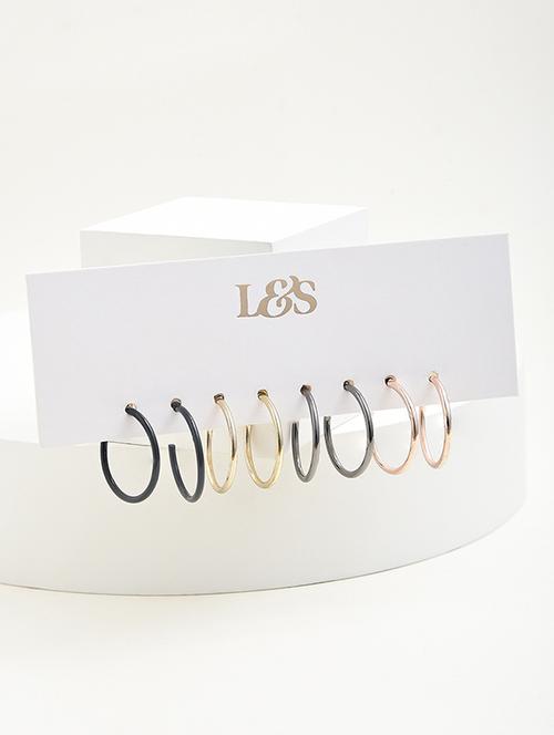 multi colored alloy hoop earrings - 21239552 - Very Small Image - 1