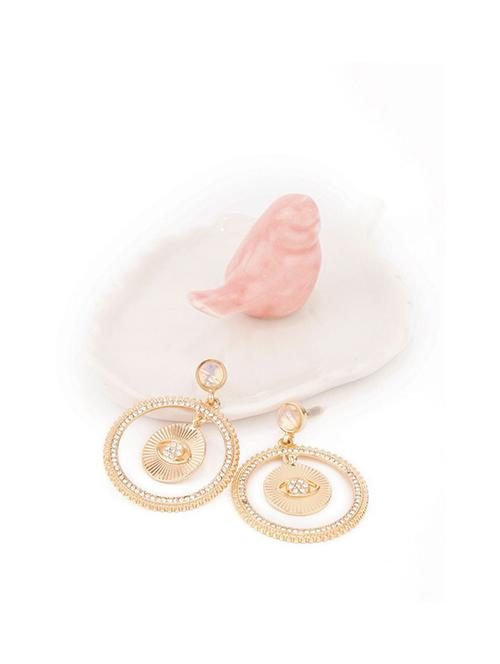 gold alloy drop earring - 21239662 - Very Small Image - 1