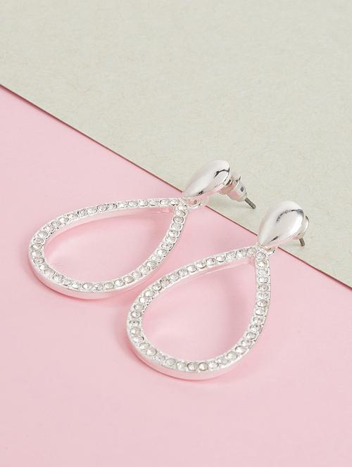silver alloy drop earring - 21239706 - Very Small Image - 1