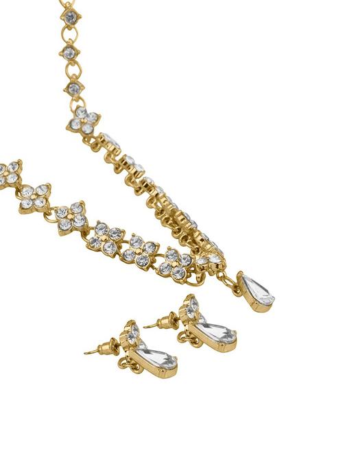 gold metal necklaces and earring - 21239833 - Very Small Image - 1