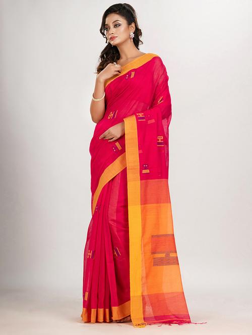 women self design jamdani saree with blouse - 21240304 - Very Small Image - 1