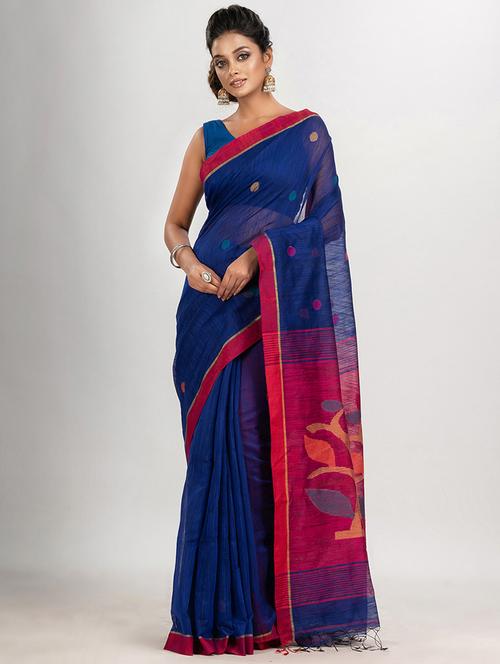 women self design jamdani saree - 21240326 - Very Small Image - 1