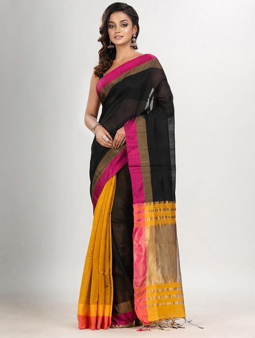 women self design handloom saree with blouse - 21240333 - Very Small Image - 1