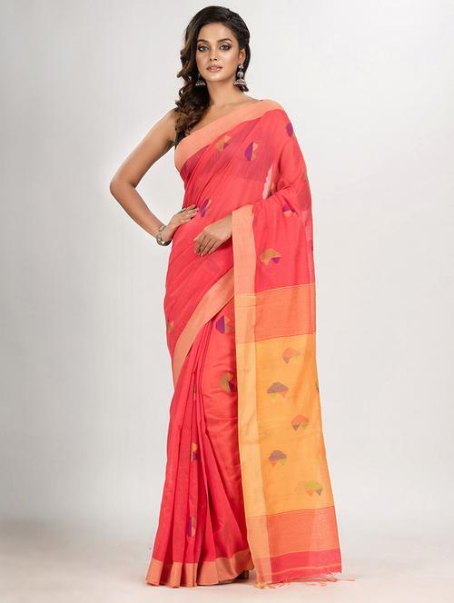 women self design jamdani saree with blouse - 21240339 - Very Small Image - 1