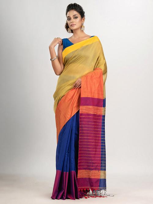 women self design handloom saree with blouse - 21240365 - Very Small Image - 1
