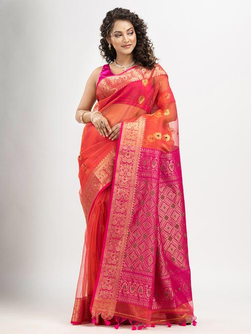 women self design banarasi saree with blouse - 21240382 - Very Small Image - 1