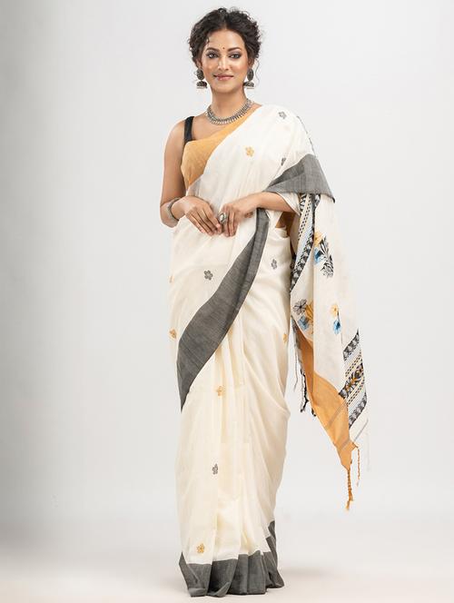 women self design jamdani saree - 21240395 - Very Small Image - 1
