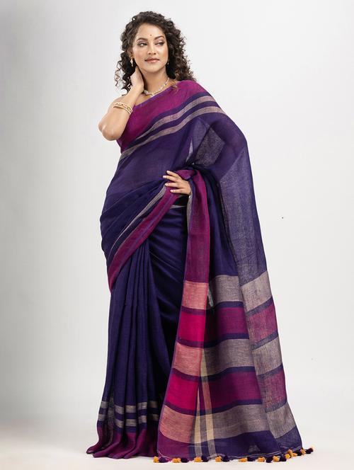women self design handloom saree with blouse - 21240467 - Very Small Image - 1
