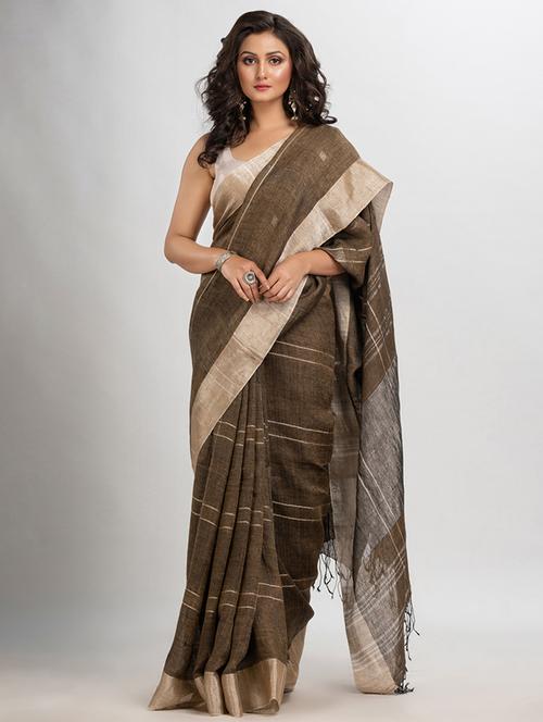 women self design jamdani saree with blouse - 21240486 - Very Small Image - 1
