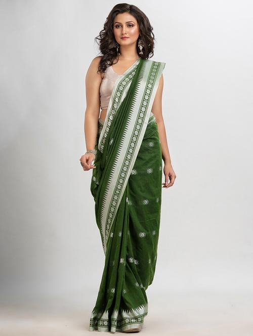 women self design handloom saree with blouse - 21240519 - Very Small Image - 1