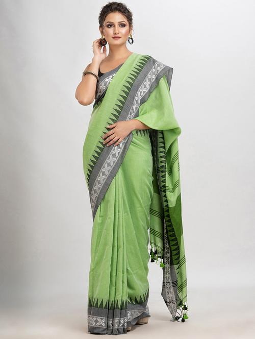women self design handloom saree - 21240529 - Very Small Image - 1