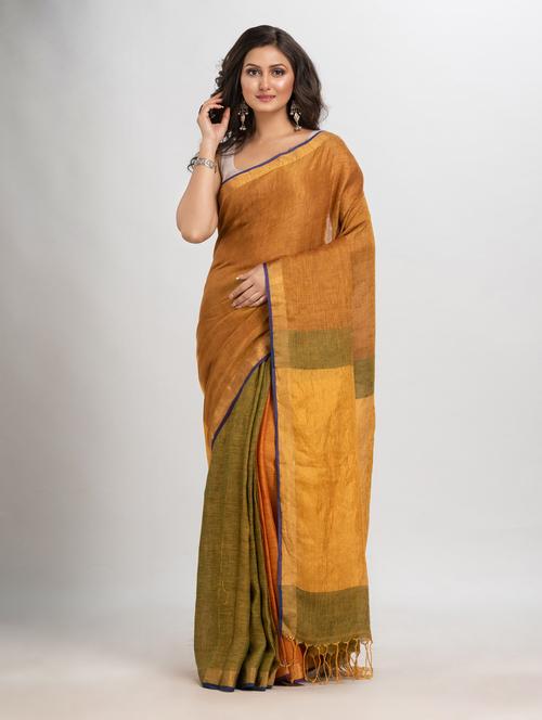 women self design handloom saree - 21240656 - Very Small Image - 1