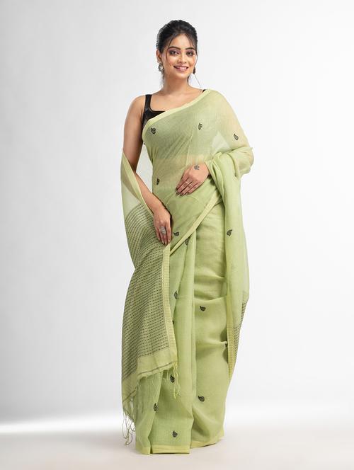 women handloom saree - 21240722 - Very Small Image - 1