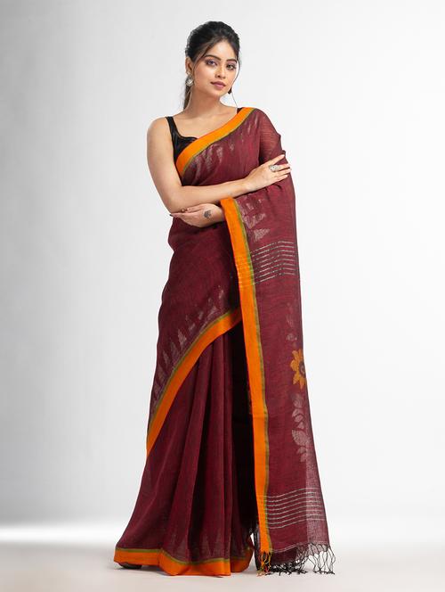 women handloom saree - 21240749 - Very Small Image - 1