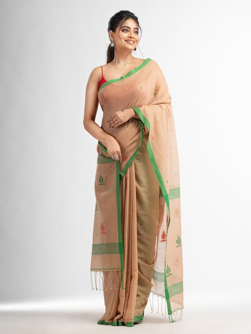 women handloom saree with blouse - 21240790 - Very Small Image - 1