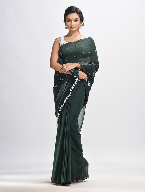 women handloom saree - 21240804 - Very Small Image - 1