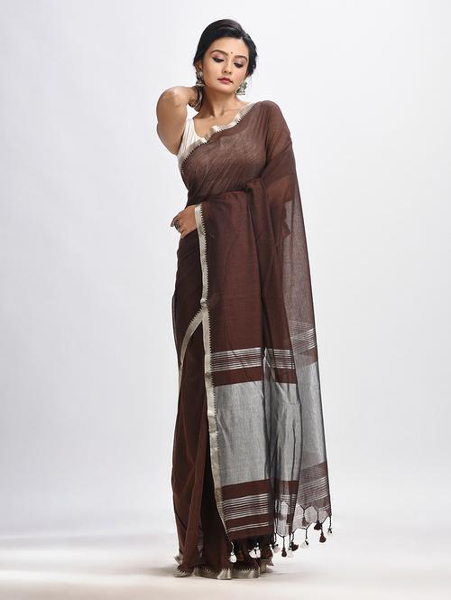 women handloom saree with blouse - 21240808 - Very Small Image - 1