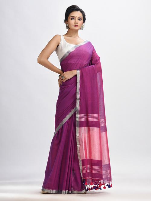 women handloom saree - 21240810 - Very Small Image - 1