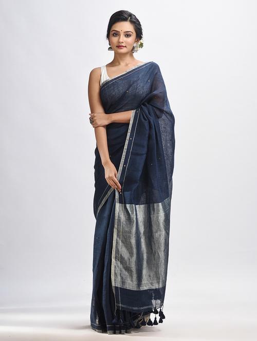 women handloom saree with blouse - 21240849 - Very Small Image - 1