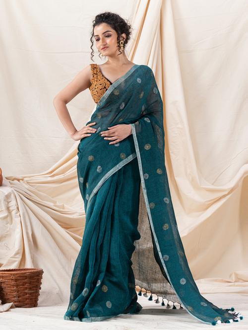 women self design handloom saree - 21240970 - Very Small Image - 1