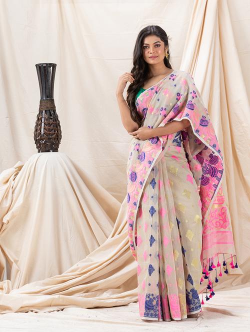 women handloom saree with blouse - 21241032 - Very Small Image - 1