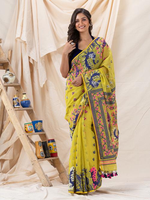 women self design jamdani saree with blouse - 21241711 - Very Small Image - 1