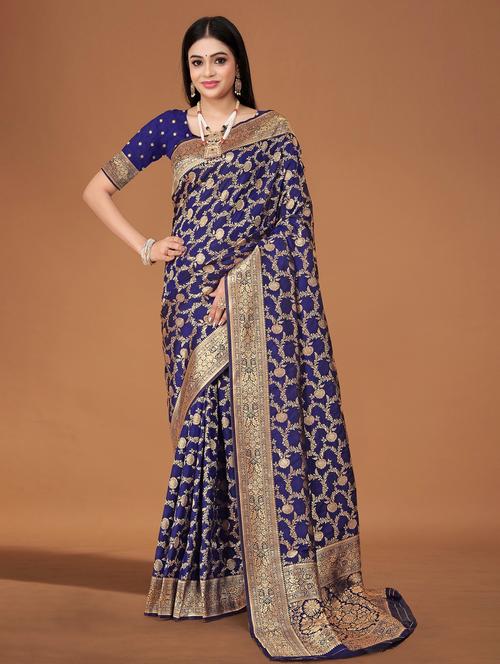 women self design banarasi saree - 21242260 - Very Small Image - 1