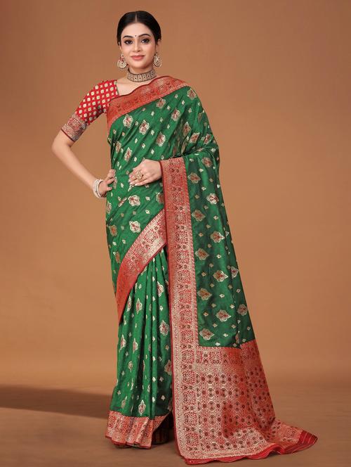 women self design banarasi saree - 21242302 - Very Small Image - 1