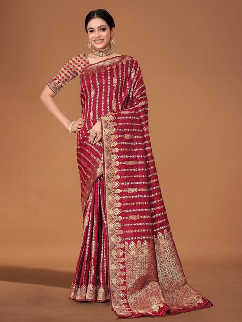 women zari work banarasi saree - 21242318 - Very Small Image - 1