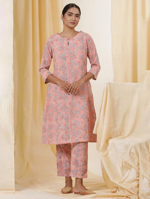 pink kurta & pant set - 21242558 - Very Small Image - 1